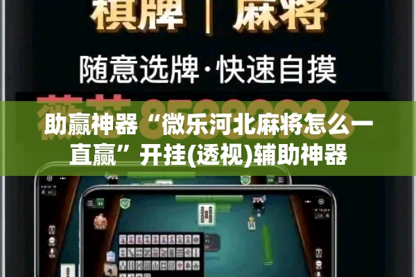 助赢神器“微乐河北麻将怎么一直赢	”开挂(透视)辅助神器