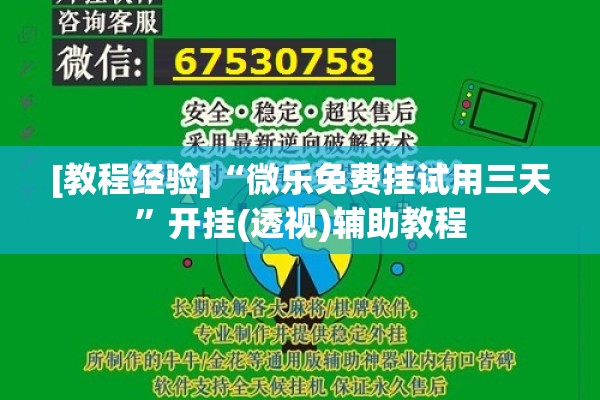 [教程经验]“微乐免费挂试用三天”开挂(透视)辅助教程