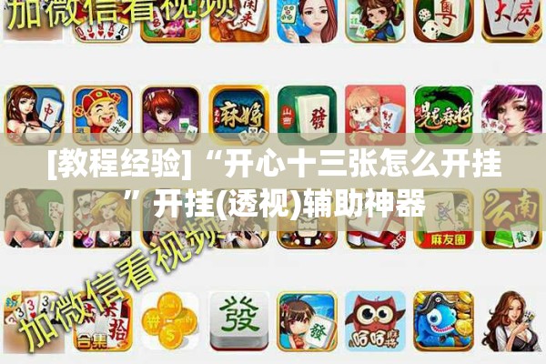[教程经验]“开心十三张怎么开挂	”开挂(透视)辅助神器