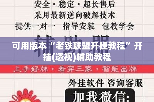 可用版本“老铁联盟开挂教程	”开挂(透视)辅助教程