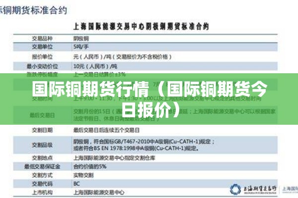 国际铜期货行情(国际铜期货今日报价) 国际铜期货行情(国际铜期货今日报价)