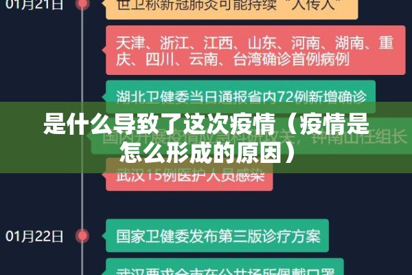 是什么导致了这次疫情(疫情是怎么形成的原因) 是什么导致了这次疫情(疫情是怎么形成的原因)