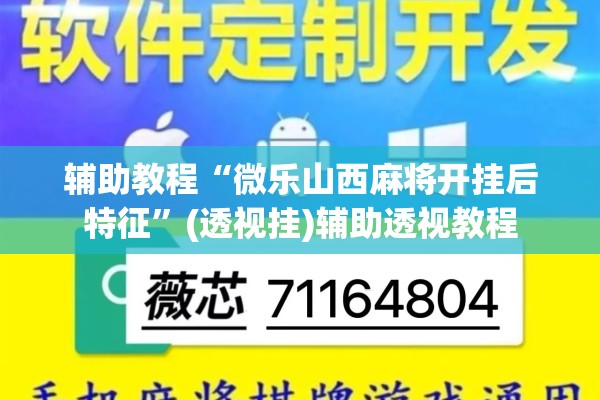 辅助教程“微乐山西麻将开挂后特征”(透视挂)辅助透视教程
