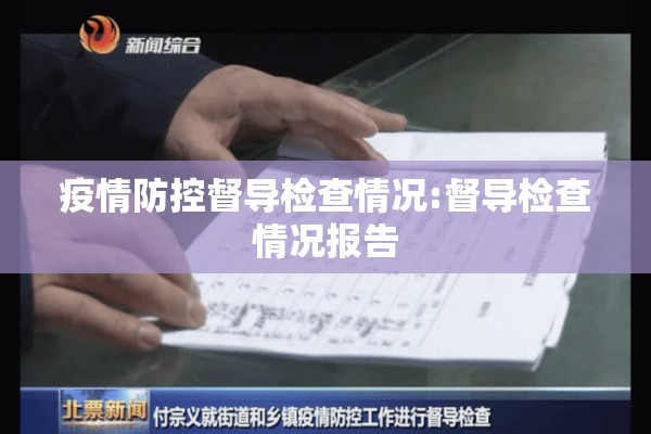 疫情防控督导检查情况:督导检查情况报告