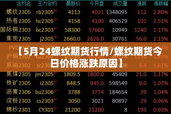【5月24螺纹期货行情/螺纹期货今日价格涨跌原因】 【5月24螺纹期货行情/螺纹期货今日价格涨跌原因】