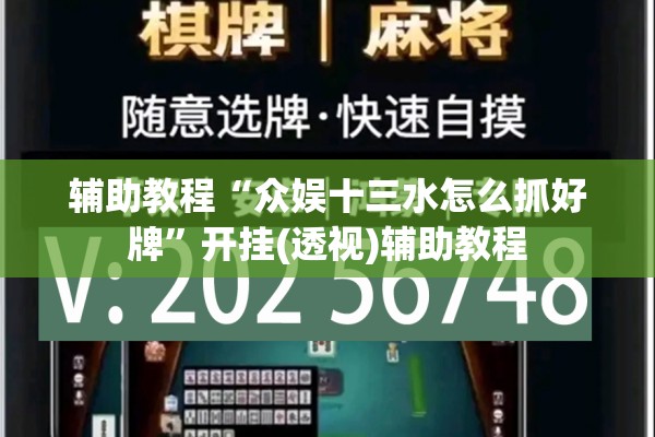 辅助教程“众娱十三水怎么抓好牌	”开挂(透视)辅助教程