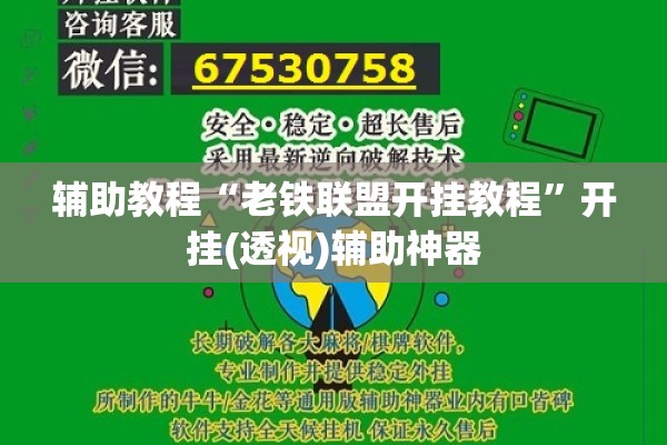辅助教程“老铁联盟开挂教程”开挂(透视)辅助神器