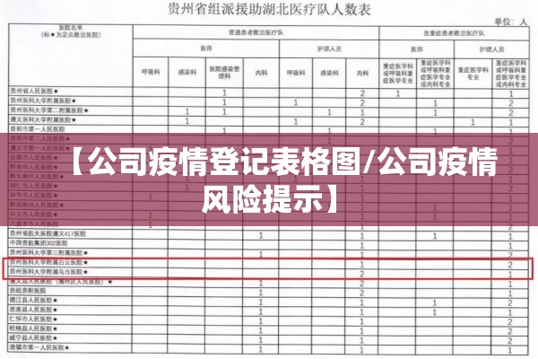 【公司疫情登记表格图/公司疫情风险提示】 【公司疫情登记表格图/公司疫情风险提示】