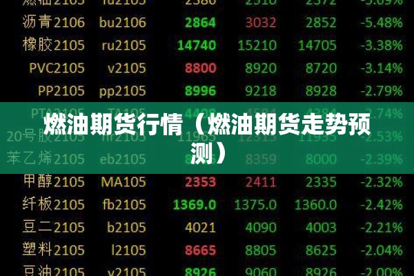 燃油期货行情（燃油期货走势预测）