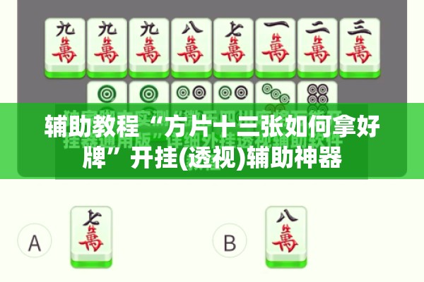 辅助教程“方片十三张如何拿好牌”开挂(透视)辅助神器