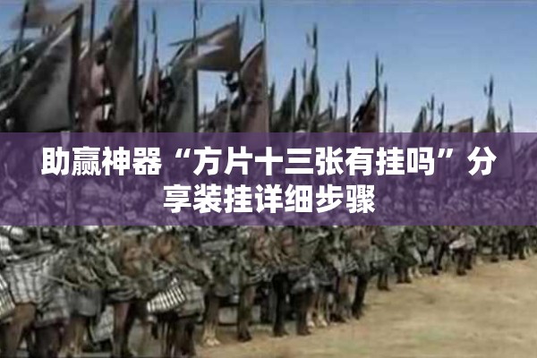 助赢神器“方片十三张有挂吗	”分享装挂详细步骤