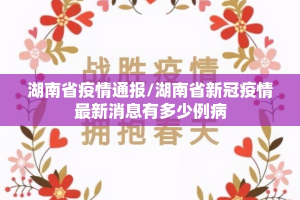 湖南省疫情通报/湖南省新冠疫情最新消息有多少例病 湖南省疫情通报/湖南省新冠疫情最新消息有多少例病