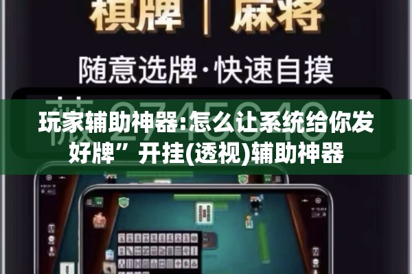 玩家辅助神器:怎么让系统给你发好牌”开挂(透视)辅助神器