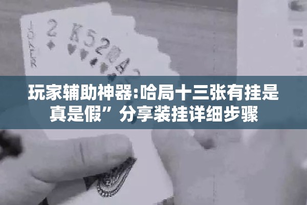 玩家辅助神器:哈局十三张有挂是真是假	”分享装挂详细步骤