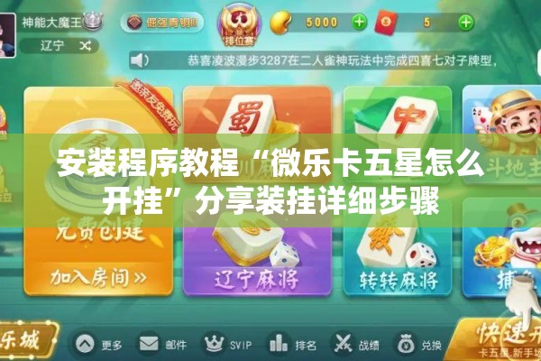 安装程序教程“微乐卡五星怎么开挂”分享装挂详细步骤