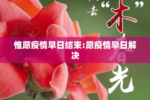 惟愿疫情早日结束:愿疫情早日解决