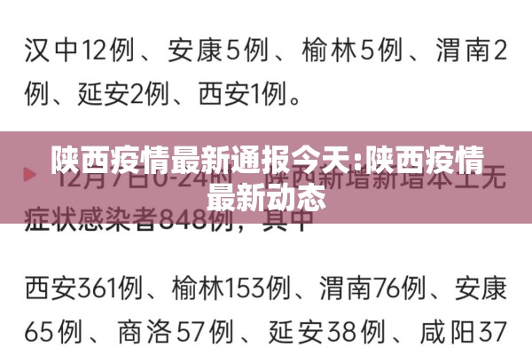 陕西疫情最新通报今天:陕西疫情最新动态