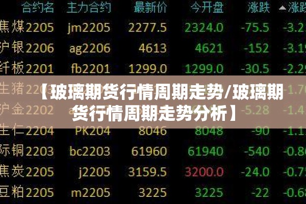 【玻璃期货行情周期走势/玻璃期货行情周期走势分析】
