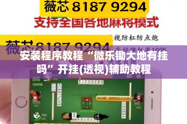 安装程序教程“微乐锄大地有挂吗”开挂(透视)辅助教程