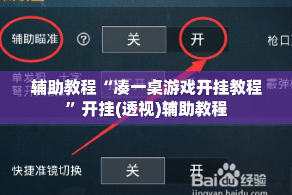 辅助教程“凑一桌游戏开挂教程”开挂(透视)辅助教程