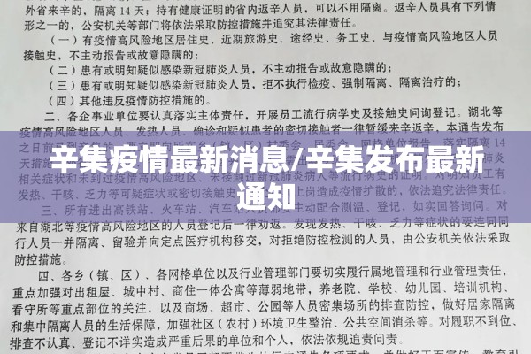 辛集疫情最新消息/辛集发布最新通知