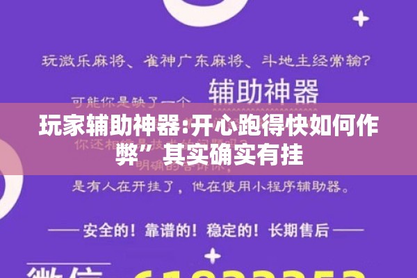 玩家辅助神器:开心跑得快如何作弊”其实确实有挂