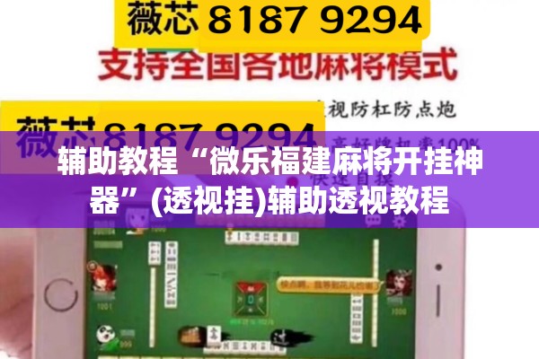 辅助教程“微乐福建麻将开挂神器”(透视挂)辅助透视教程