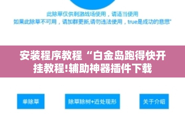 安装程序教程“白金岛跑得快开挂教程!辅助神器插件下载