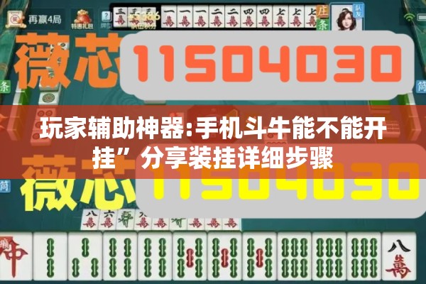 玩家辅助神器:手机斗牛能不能开挂	”分享装挂详细步骤