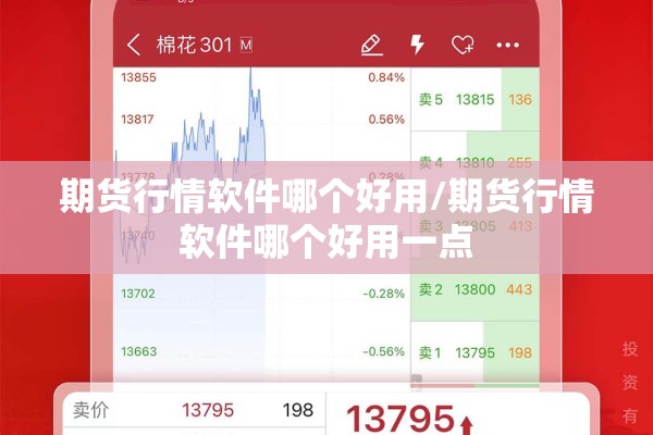 期货行情软件哪个好用/期货行情软件哪个好用一点