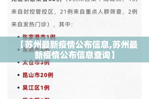 【苏州最新疫情公布信息,苏州最新疫情公布信息查询】