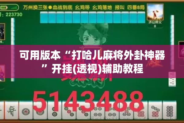 可用版本“打哈儿麻将外卦神器”开挂(透视)辅助教程