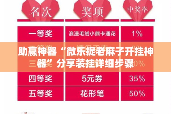 助赢神器“微乐捉老麻子开挂神器	”分享装挂详细步骤
