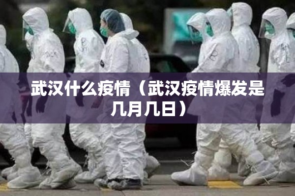 武汉什么疫情(武汉疫情爆发是几月几日) 武汉什么疫情(武汉疫情爆发是几月几日)