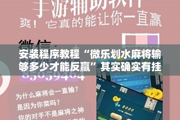安装程序教程“微乐划水麻将输够多少才能反赢”其实确实有挂