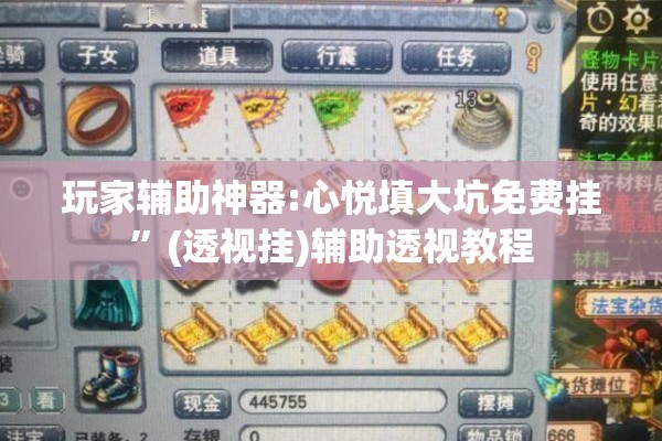 玩家辅助神器:心悦填大坑免费挂”(透视挂)辅助透视教程