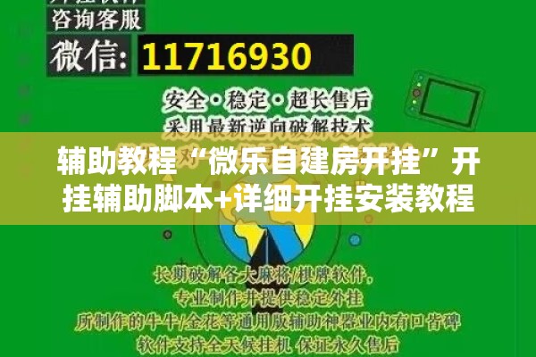 辅助教程“微乐自建房开挂	”开挂辅助脚本+详细开挂安装教程
