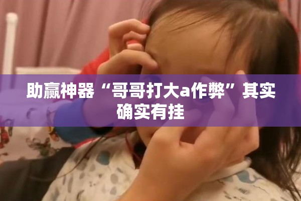 助赢神器“哥哥打大a作弊	”其实确实有挂