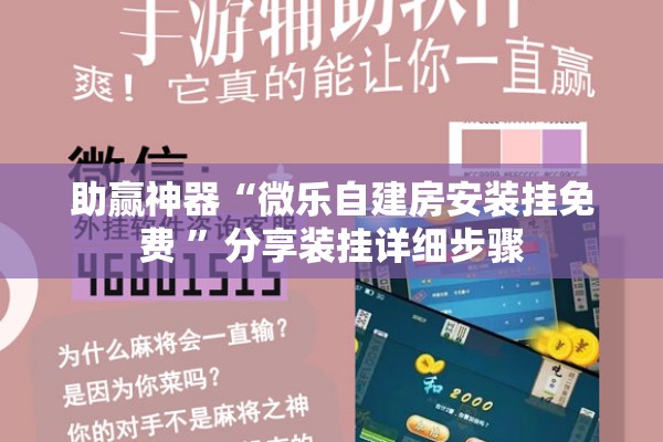 助赢神器“微乐自建房安装挂免费 	”分享装挂详细步骤