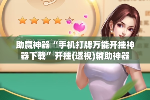 助赢神器“手机打牌万能开挂神器下载”开挂(透视)辅助神器