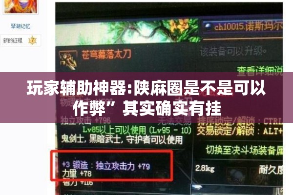 玩家辅助神器:陕麻圈是不是可以作弊”其实确实有挂