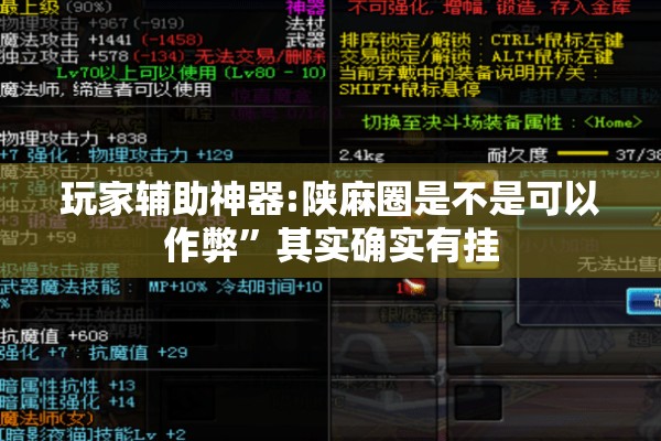 玩家辅助神器:陕麻圈是不是可以作弊”其实确实有挂