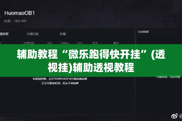 辅助教程“微乐跑得快开挂	”(透视挂)辅助透视教程