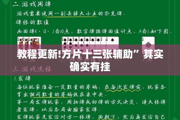 教程更新!方片十三张辅助	”其实确实有挂