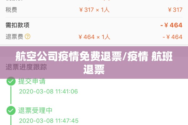 航空公司疫情免费退票/疫情 航班退票