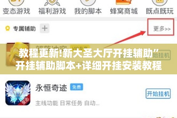 教程更新!新大圣大厅开挂辅助”开挂辅助脚本+详细开挂安装教程
