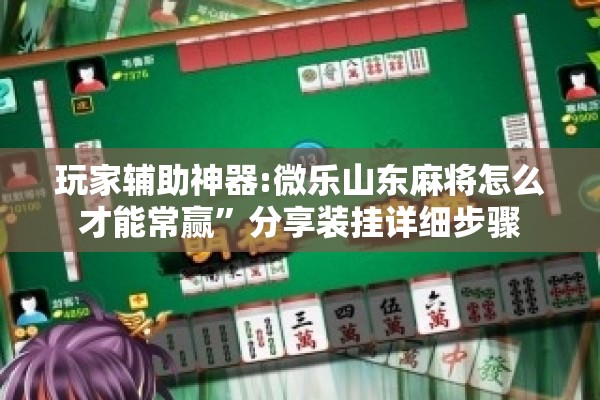 玩家辅助神器:微乐山东麻将怎么才能常赢”分享装挂详细步骤