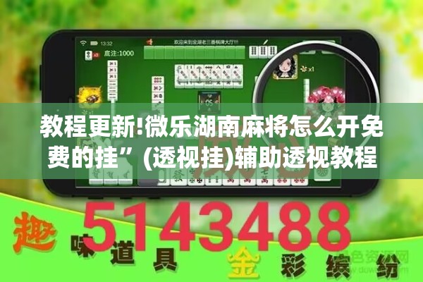 教程更新!微乐湖南麻将怎么开免费的挂”(透视挂)辅助透视教程