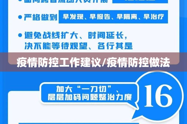 疫情防控工作建议/疫情防控做法