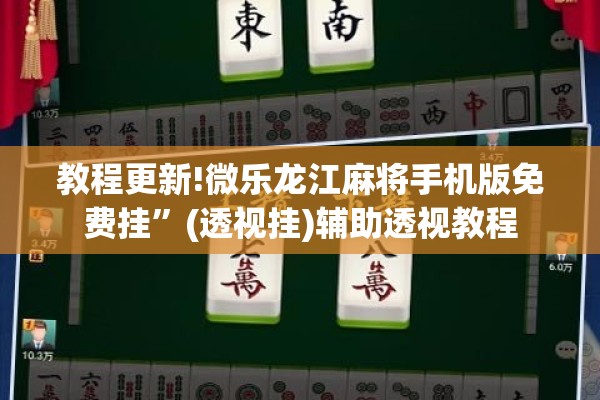 教程更新!微乐龙江麻将手机版免费挂”(透视挂)辅助透视教程